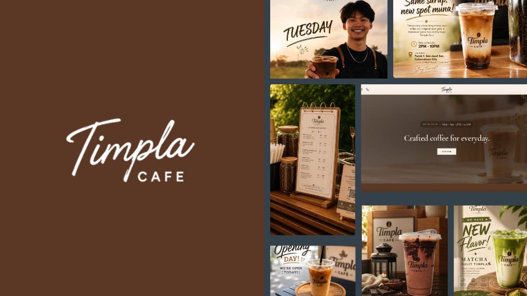 Timpla Cafe coffee shop website homepage